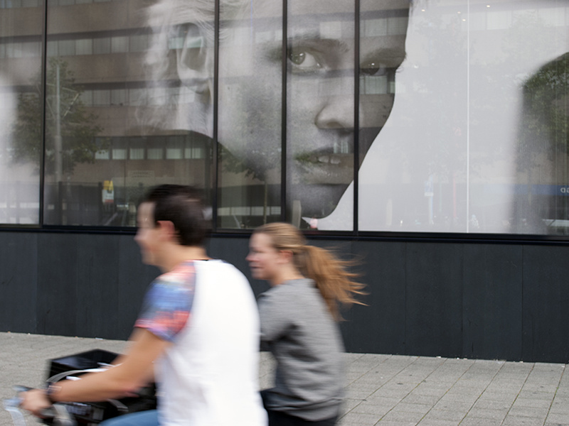 Gebouwbestickering gevel Mainporthotel Rotterdam
